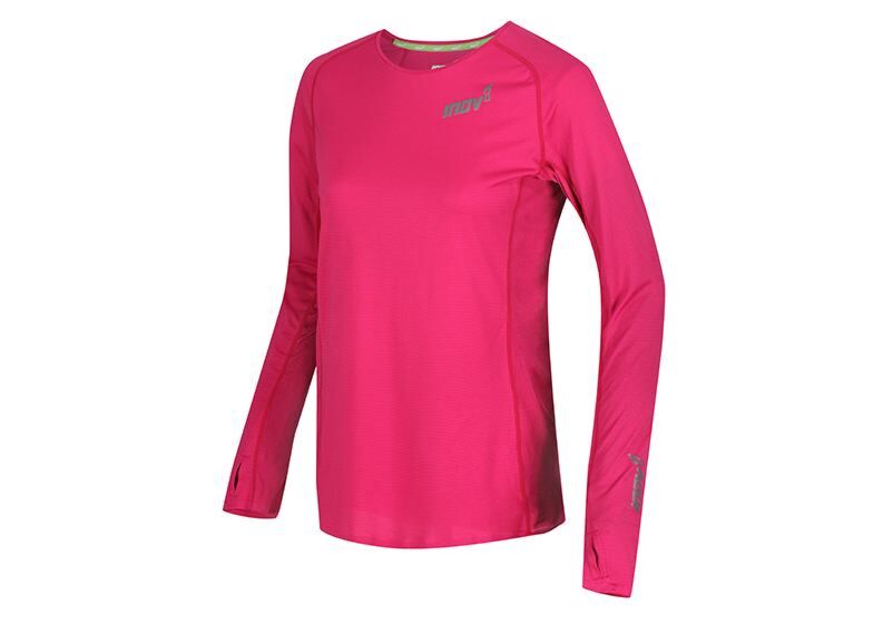 Koszulka Inov-8 Base Elite 2.0 Long Sleeve Damskie Różowe TUB-045823